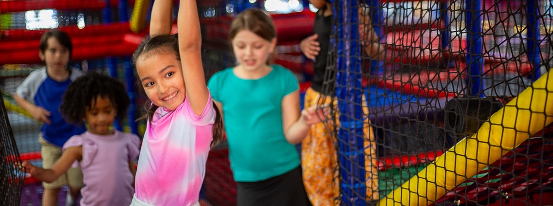 kids having fun at Texas largest indoor playscape